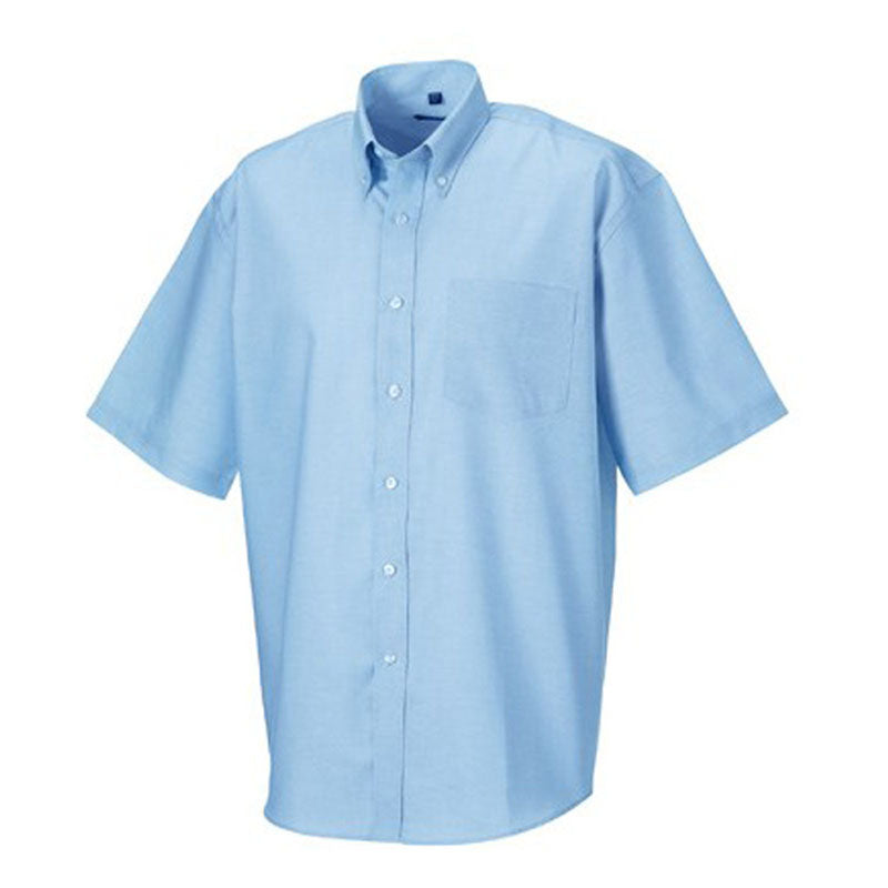Russell Collection Mens Short sleeve Oxford shirt