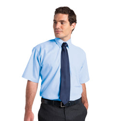 Russell Collection Mens Short sleeve Oxford shirt