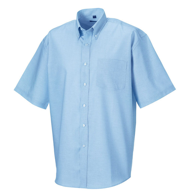 Russell Collection Mens Short sleeve Oxford shirt