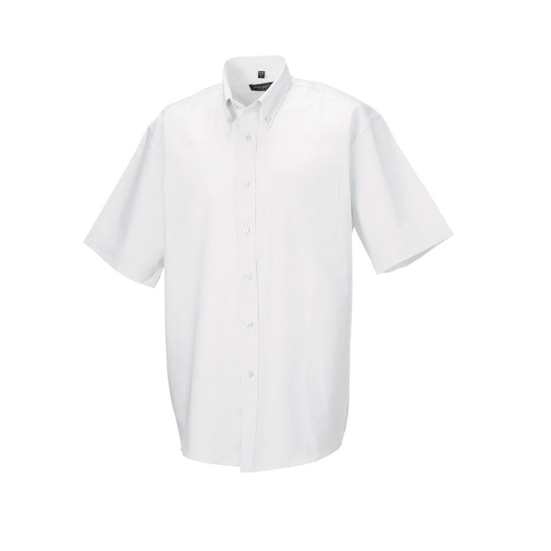 Russell Collection Mens Short sleeve Oxford shirt