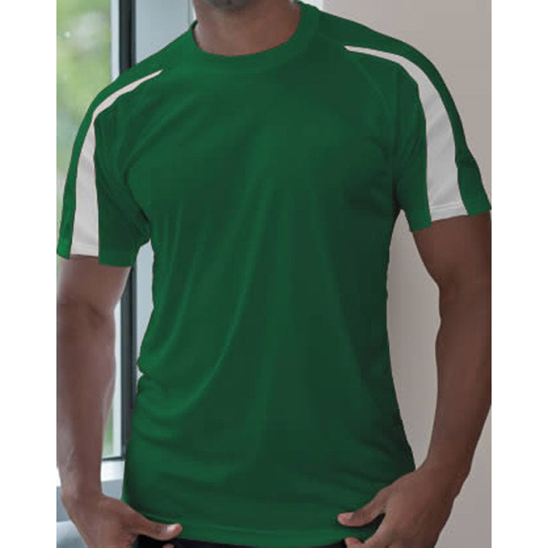Just Cool Mens Contrast Cool Colours Crew Neck Short Sleeve Sports T-Shirt