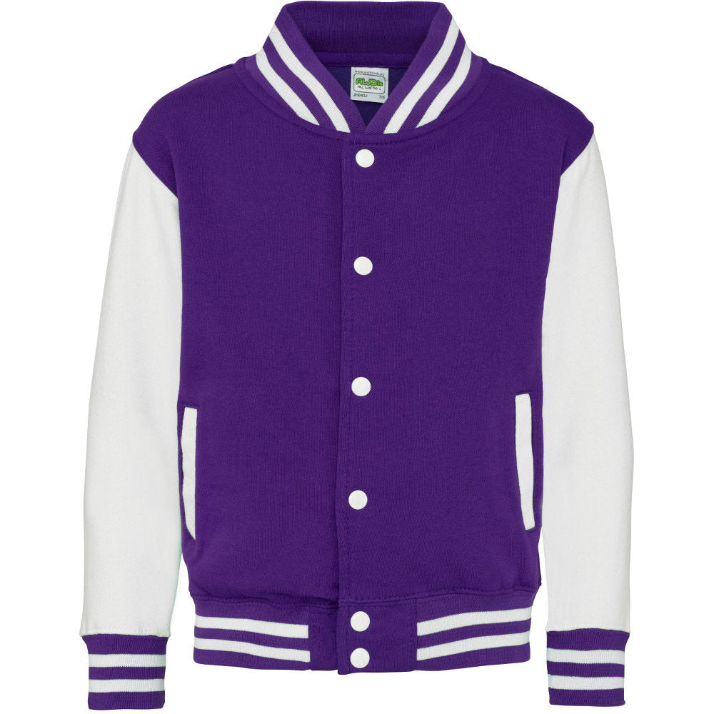Awdis Kids Contrast Varsity Cool Colours Jacket