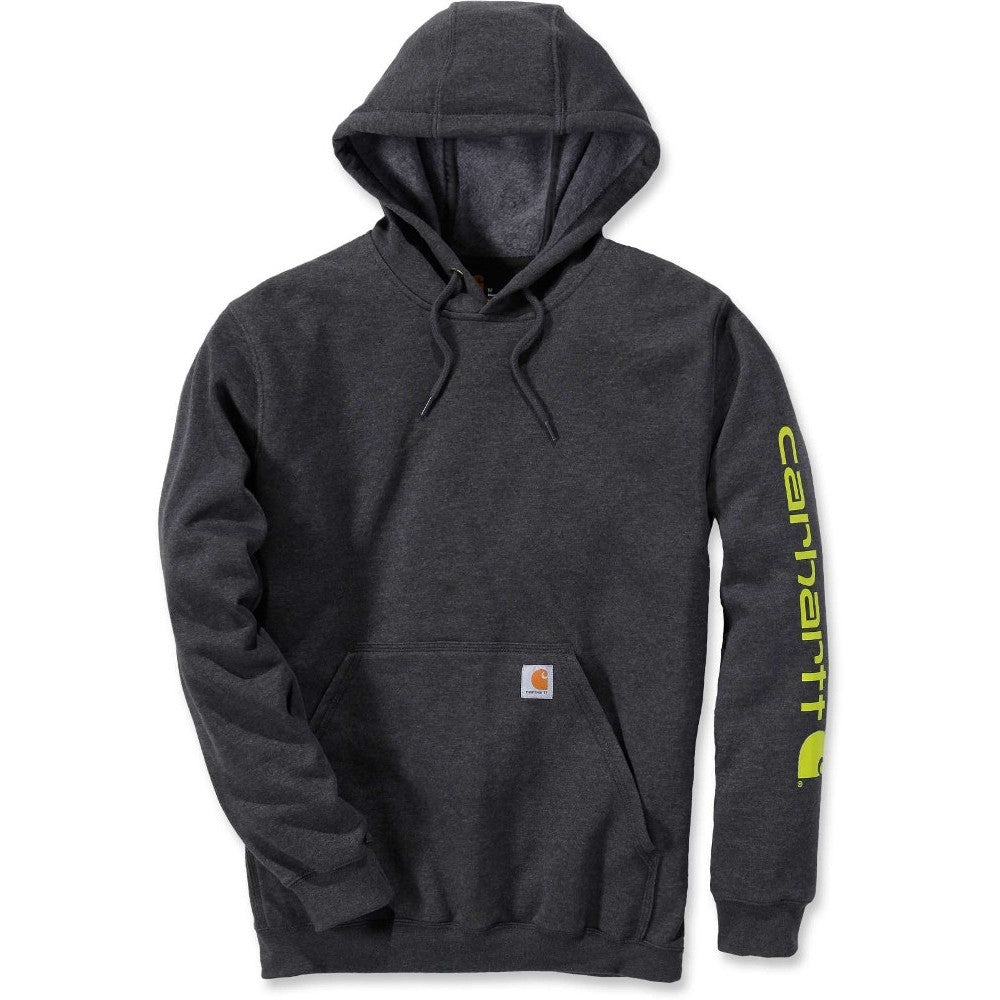 Carhartt Mens Polycotton Stretchable Sleeve Logo Hooded Sweatshirt Top