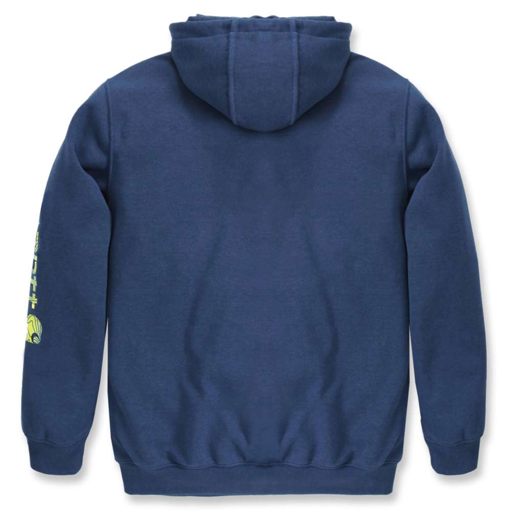 Carhartt Mens Polycotton Stretchable Sleeve Logo Hooded Sweatshirt Top