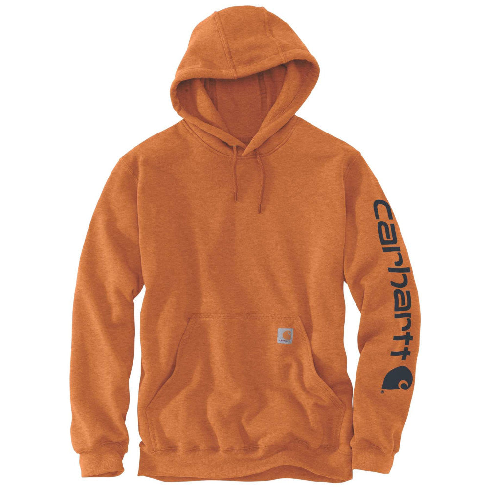 Carhartt Mens Polycotton Stretchable Sleeve Logo Hooded Sweatshirt Top