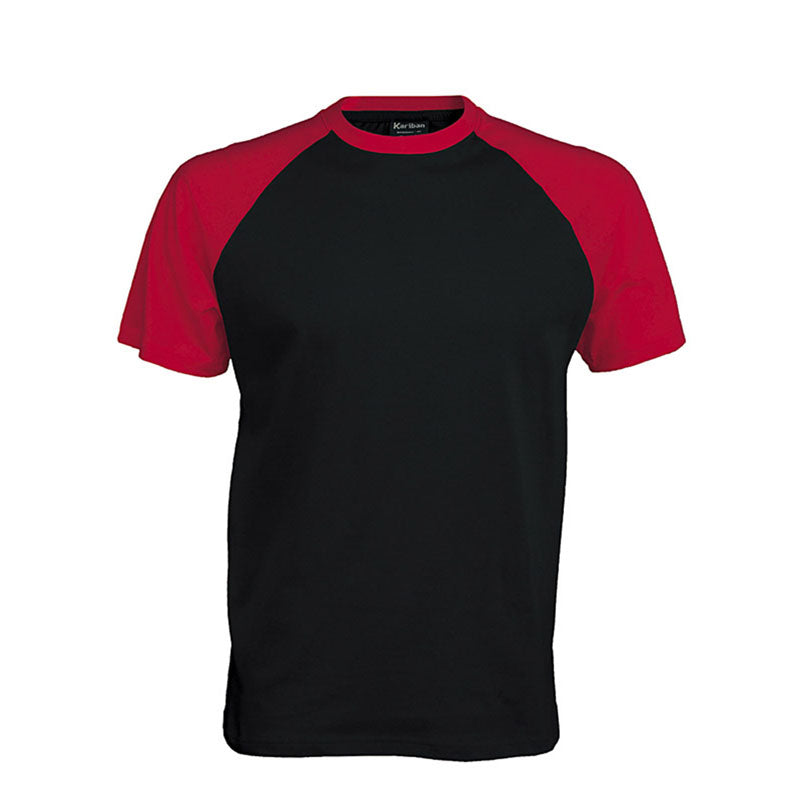 Kariban Mens Colours short sleeved Cotton baseball Sports T-Shirt XXL - 44/46" Chest