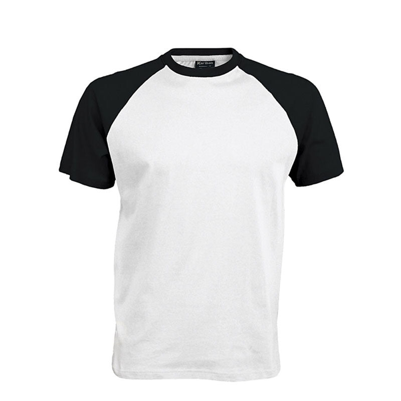 Kariban Mens Colours short sleeved Cotton baseball Sports T-Shirt XXL - 44/46" Chest