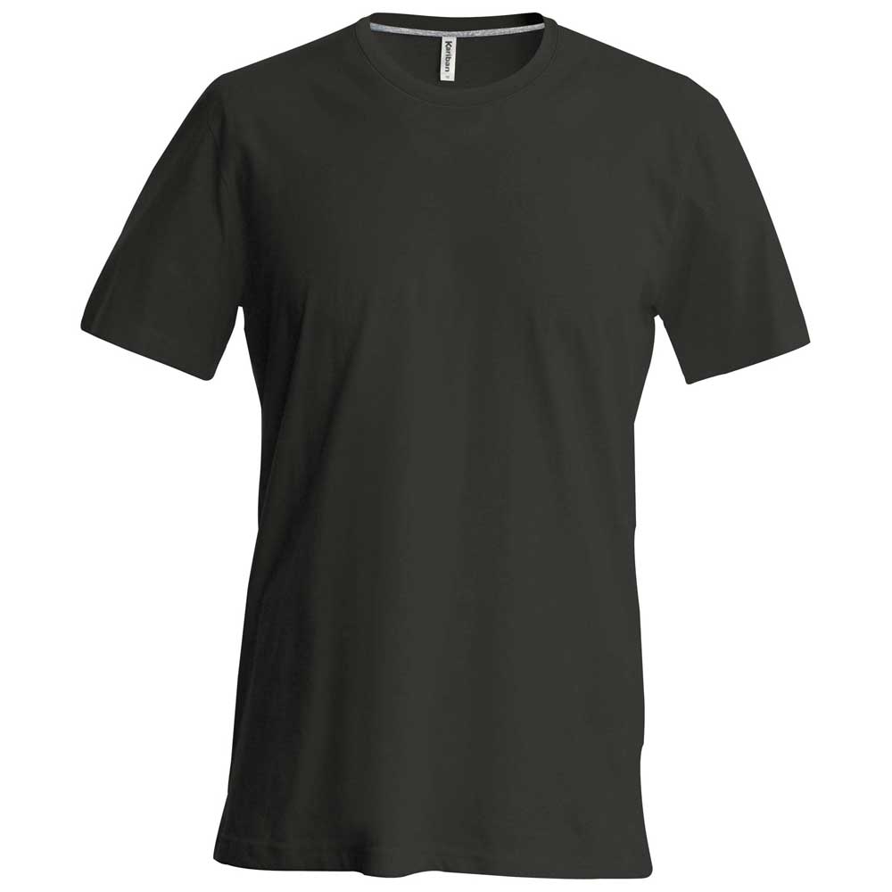 Kariban Mens Slim Fit Short Sleeve Crew Neck Plain Colours Cotton T-Shirt
