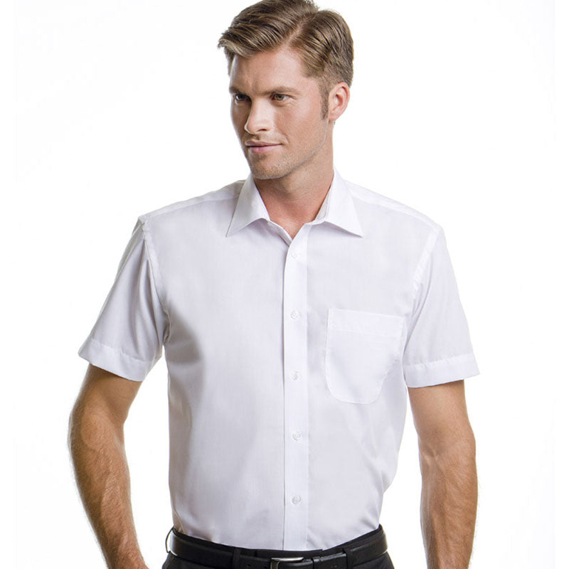 Kustom Kit Mens Business Colours Short Sleeved Tailored Fit Work Shirt