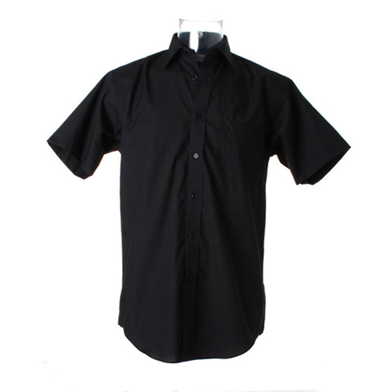 Kustom Kit Mens Business Colours Short Sleeved Tailored Fit Work Shirt