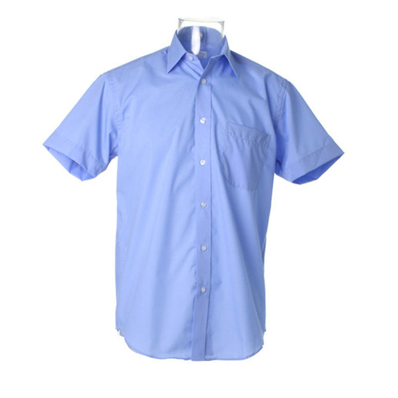 Kustom Kit Mens Business Colours Short Sleeved Tailored Fit Work Shirt