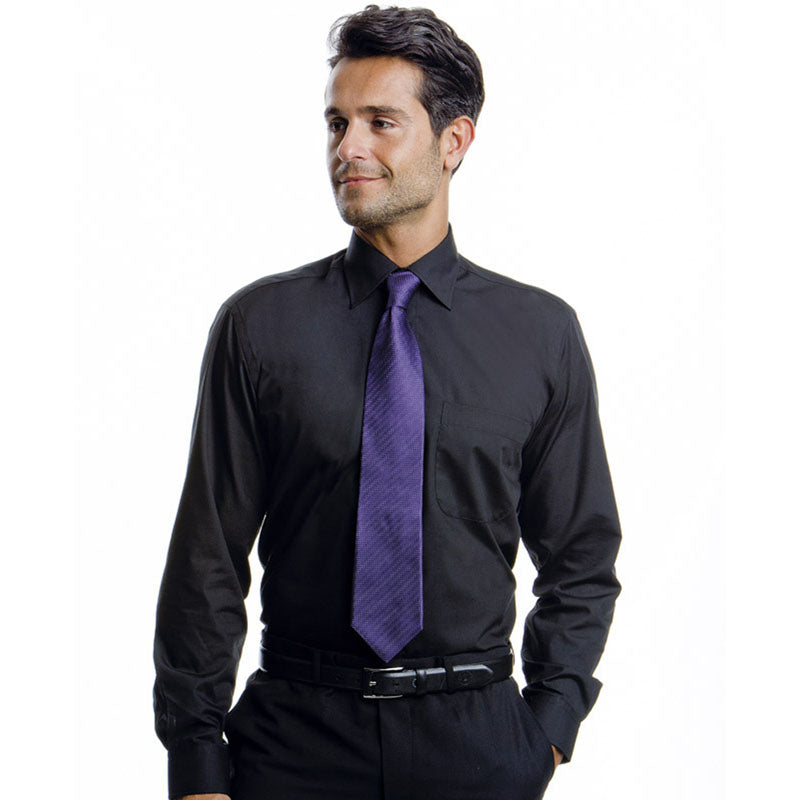 Kustom Kit Mens Business Colours Long Sleeved Tailored Fit Work Shirt