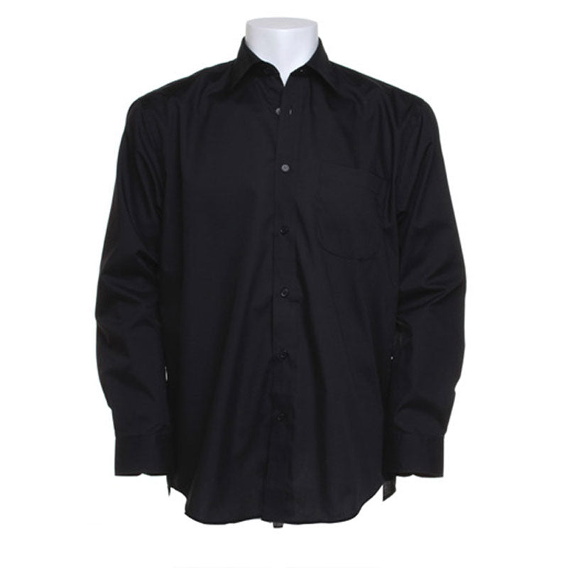Kustom Kit Mens Business Colours Long Sleeved Tailored Fit Work Shirt