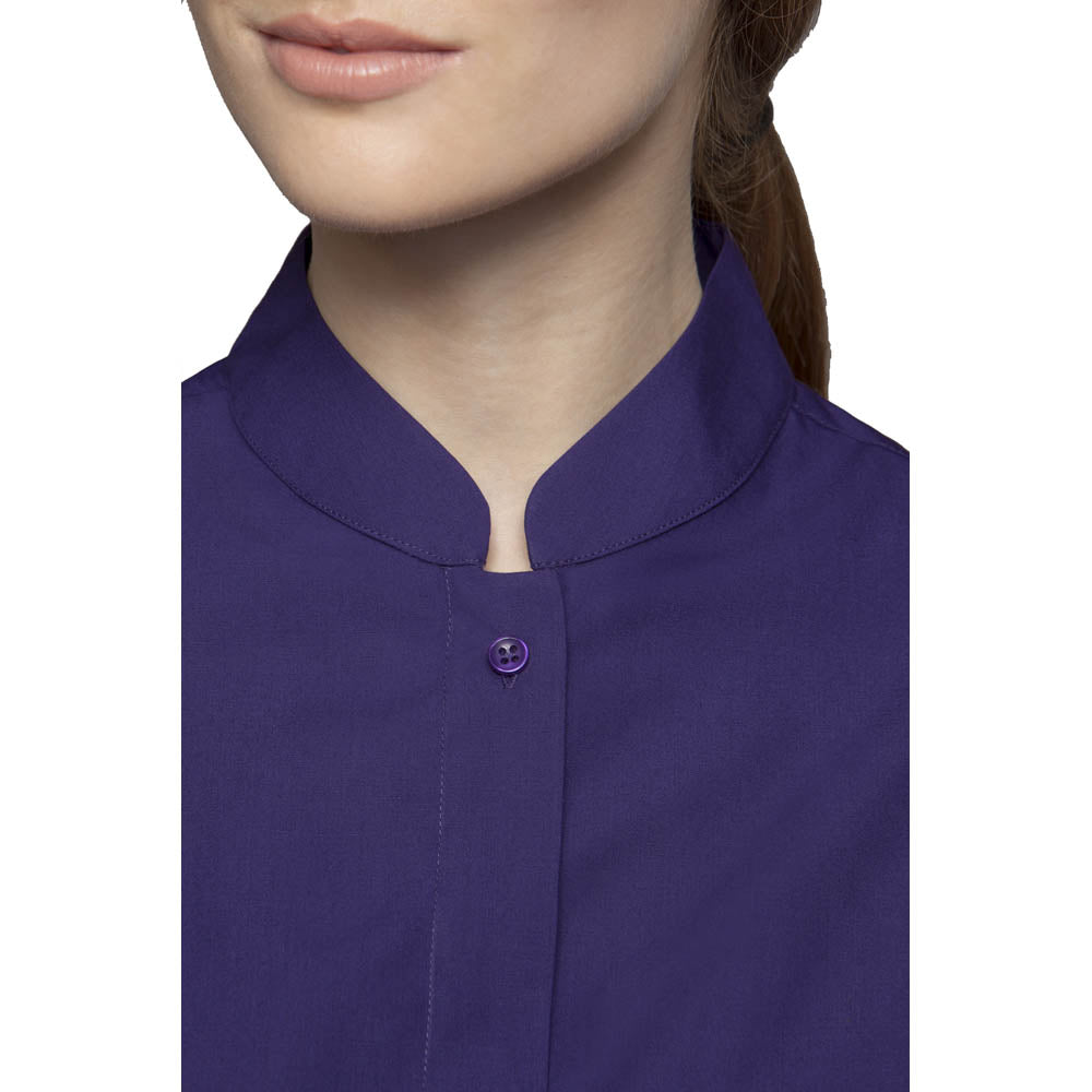 Kustom Kit Ladies Mandarin Collar Fitted Shirt Long Sleeve