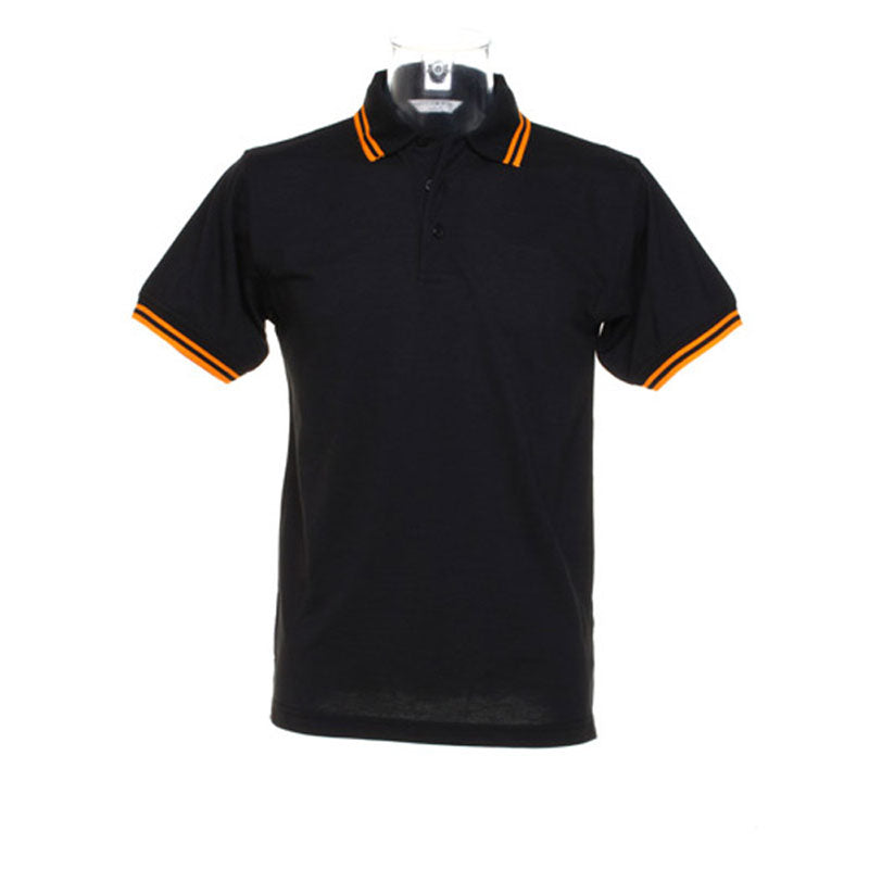 Kustom Kit Tipped collar Mens Colours Short Sleeve Cotton Polo Shirt