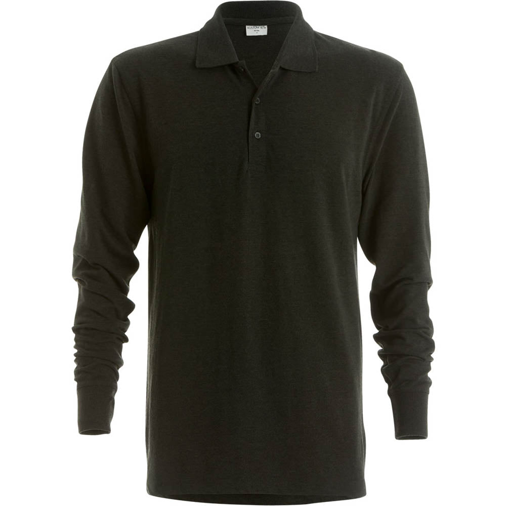 Kustom Kit Mens Pique Polo Shirt Long Sleeve