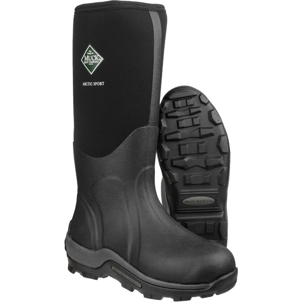 Muck Boots Mens Arctic Sport Pull On Fleece Lined Wellington Boots