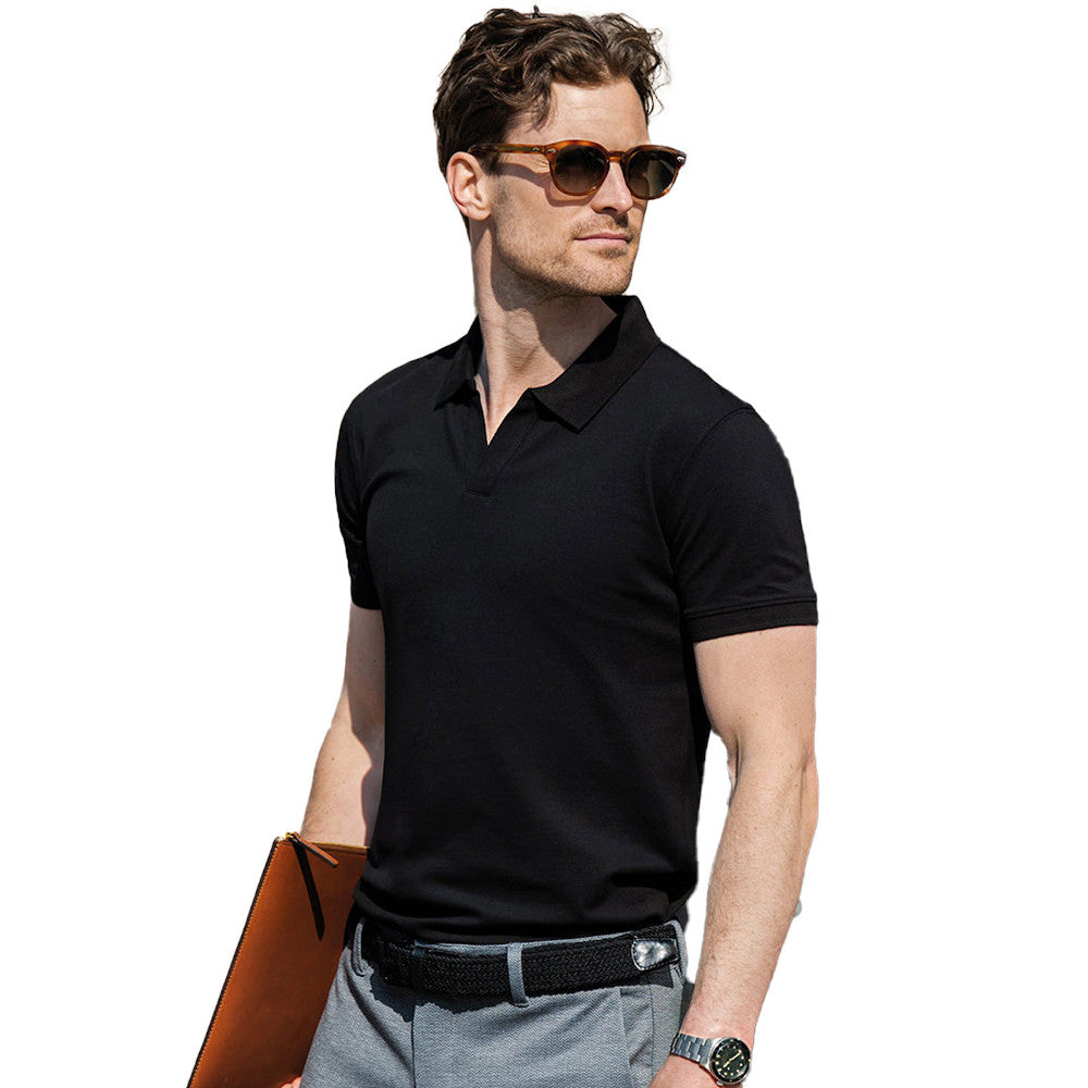 Nimbus Mens Harvard Stretch V Neck Polo Shirt