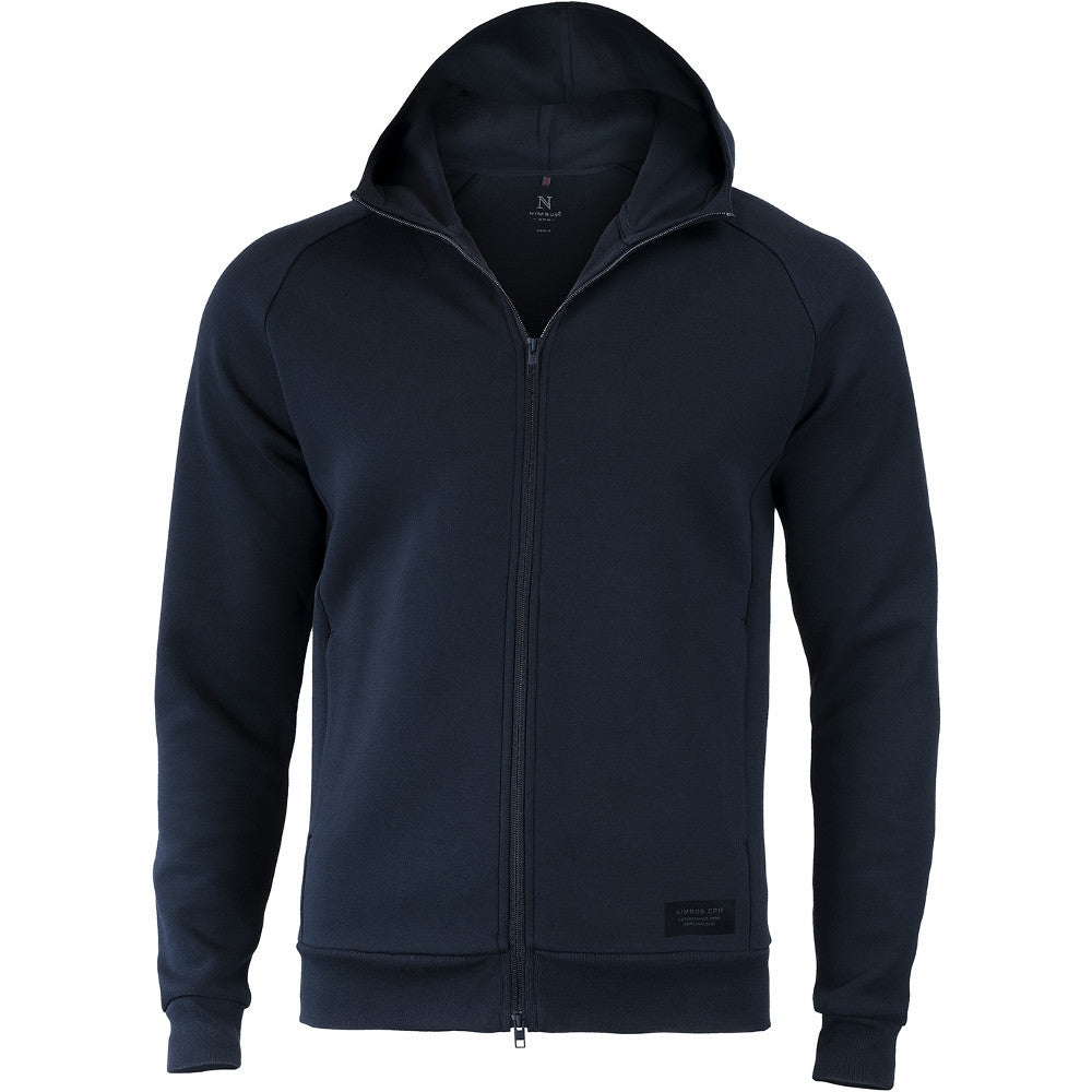 Nimbus Mens Hampton Hooded Ful Zip Casual Sweatshirt