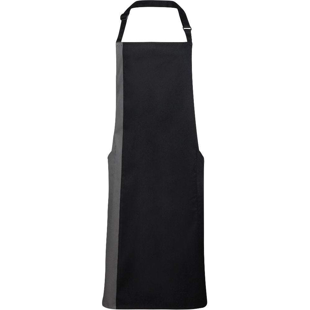 Premier Mens & Womens/Ladies Contrast Polycotton Hospitality Bib Apron