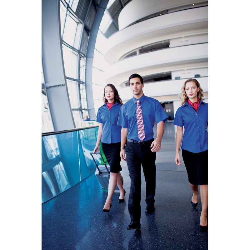 Premier Mens Short Sleeve Polycotton Poplin Formal Corporate Shirt