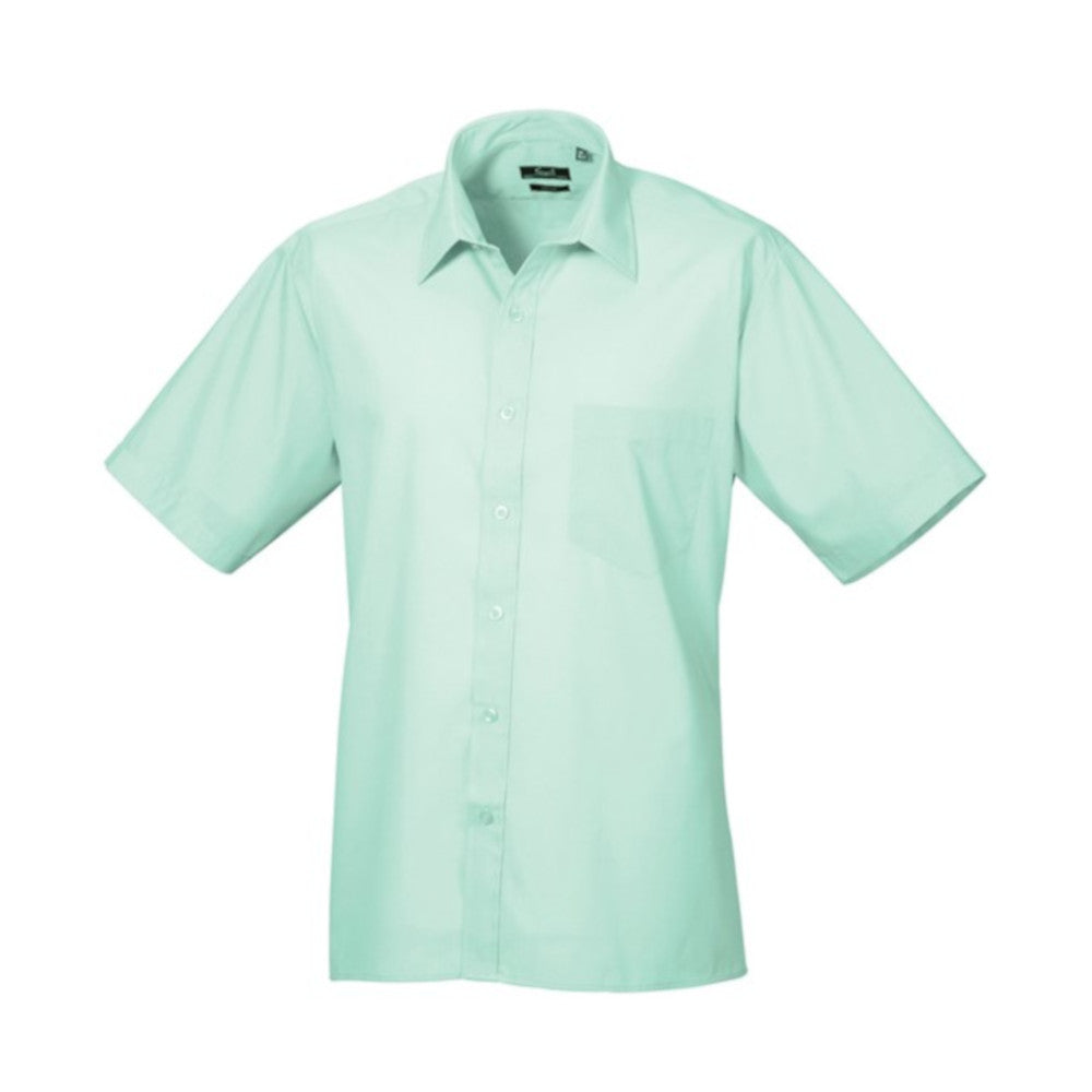 Premier Mens Short Sleeve Polycotton Poplin Formal Corporate Shirt