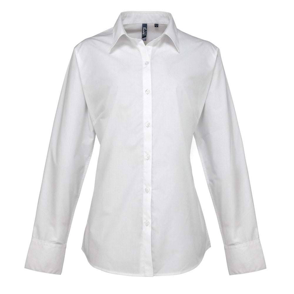 Premier Womens  Supreme Poplin Short Sleeve Shirt