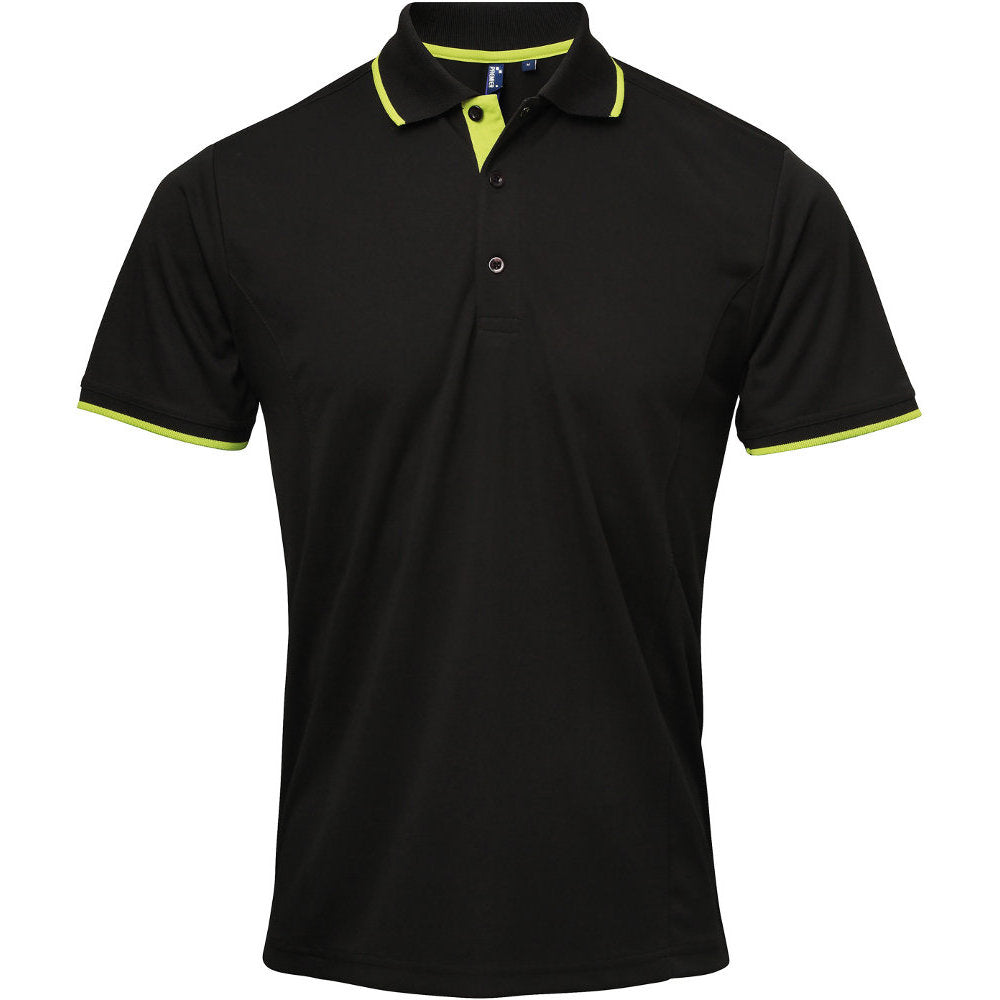 Premier Mens Coolchecker Contrast Trim Corporate  Workwear Polo Shirt