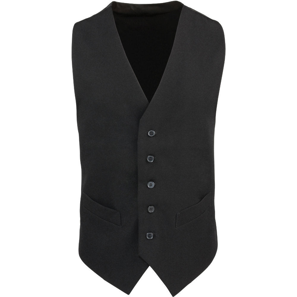 Premier Mens Lined Polycotton Hospitality Formal Waistcoat