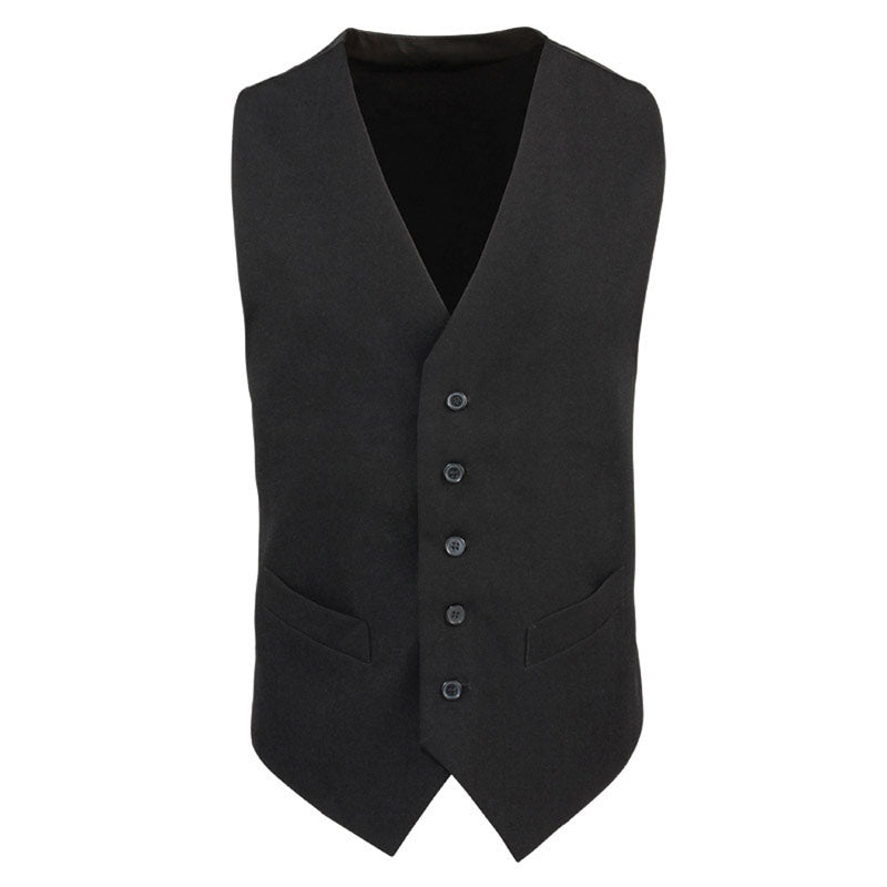 Premier Mens Lined Polycotton Hospitality Formal Waistcoat