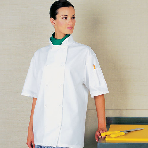 Premier Mens Short Sleeved Polycotton Workwear Uniform Chef Jacket