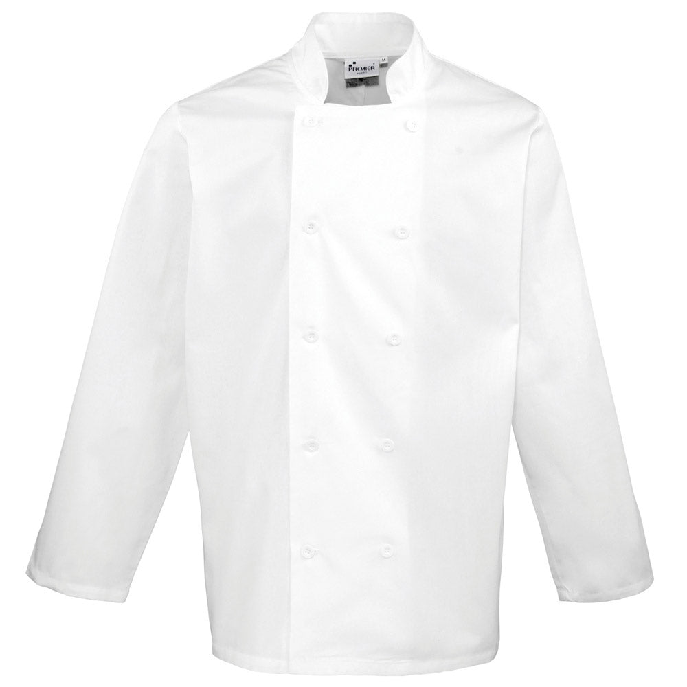 Premier Mens Long Sleeved Polycotton Workwear Uniform Chef Jacket
