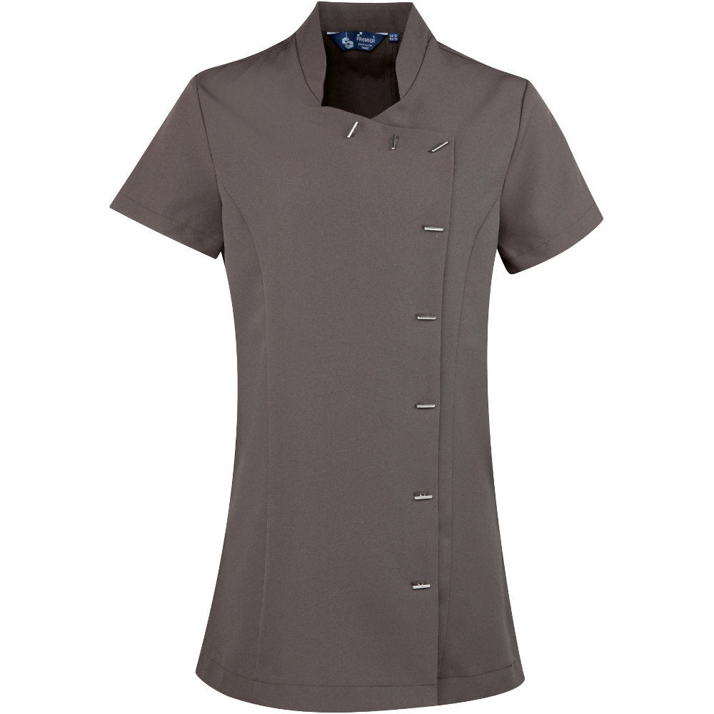 Premier Womens Ladies Orchid Beauty & Spa Mandarin Collar Tunic Top