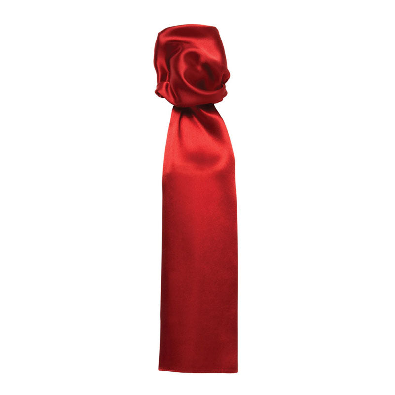 Premier Womens Ladies Plain Satin Feel Corporate Uniform Scarf