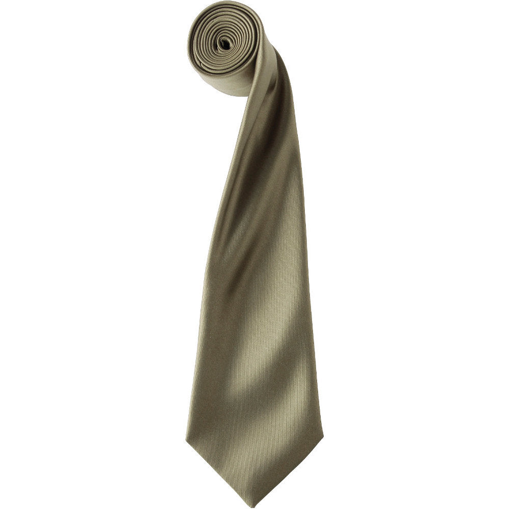 Premier Mens Colours' Satin Tie Full Length Corporate Uniform Necktie