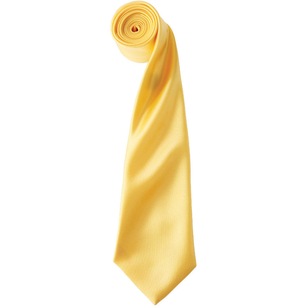Premier Mens Colours' Satin Tie Full Length Corporate Uniform Necktie