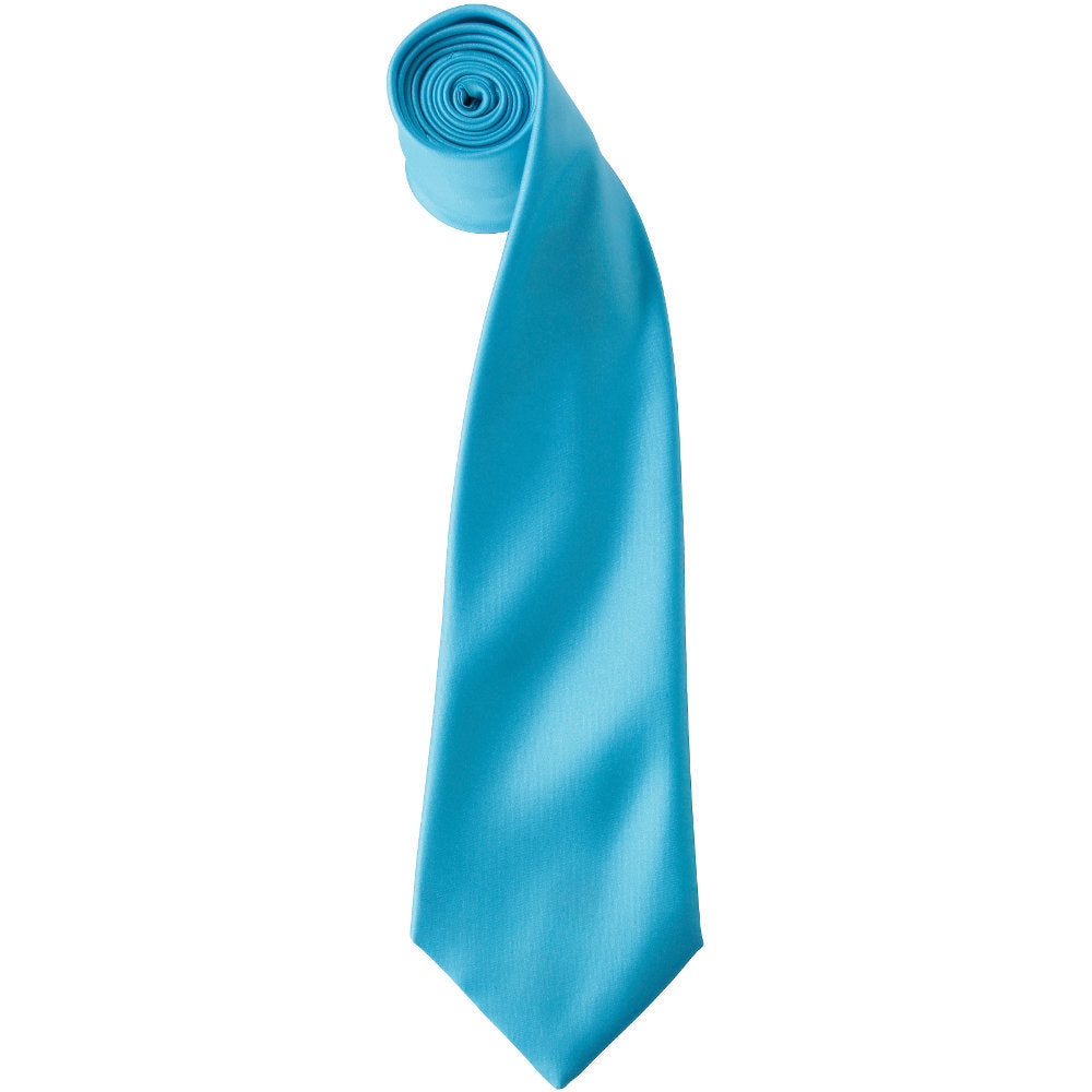 Premier Mens Colours' Satin Tie Full Length Corporate Uniform Necktie