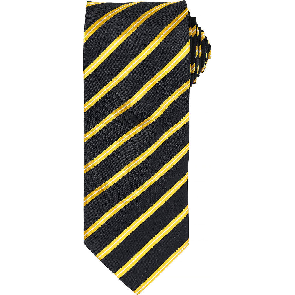 Premier Mens Sports Stripe Tie Full Length Corporate Uniform Necktie