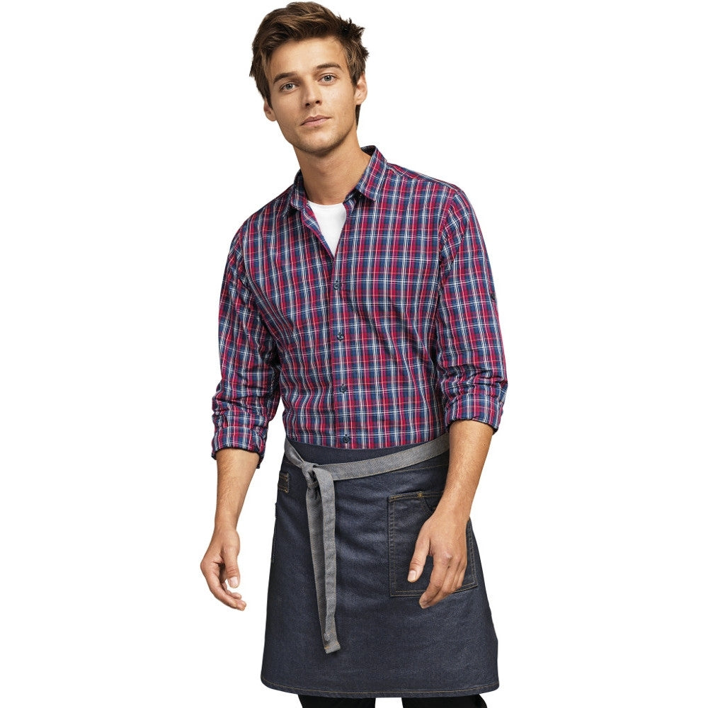 Premier Mens Division Waxed Look Durable Denim Waist Apron