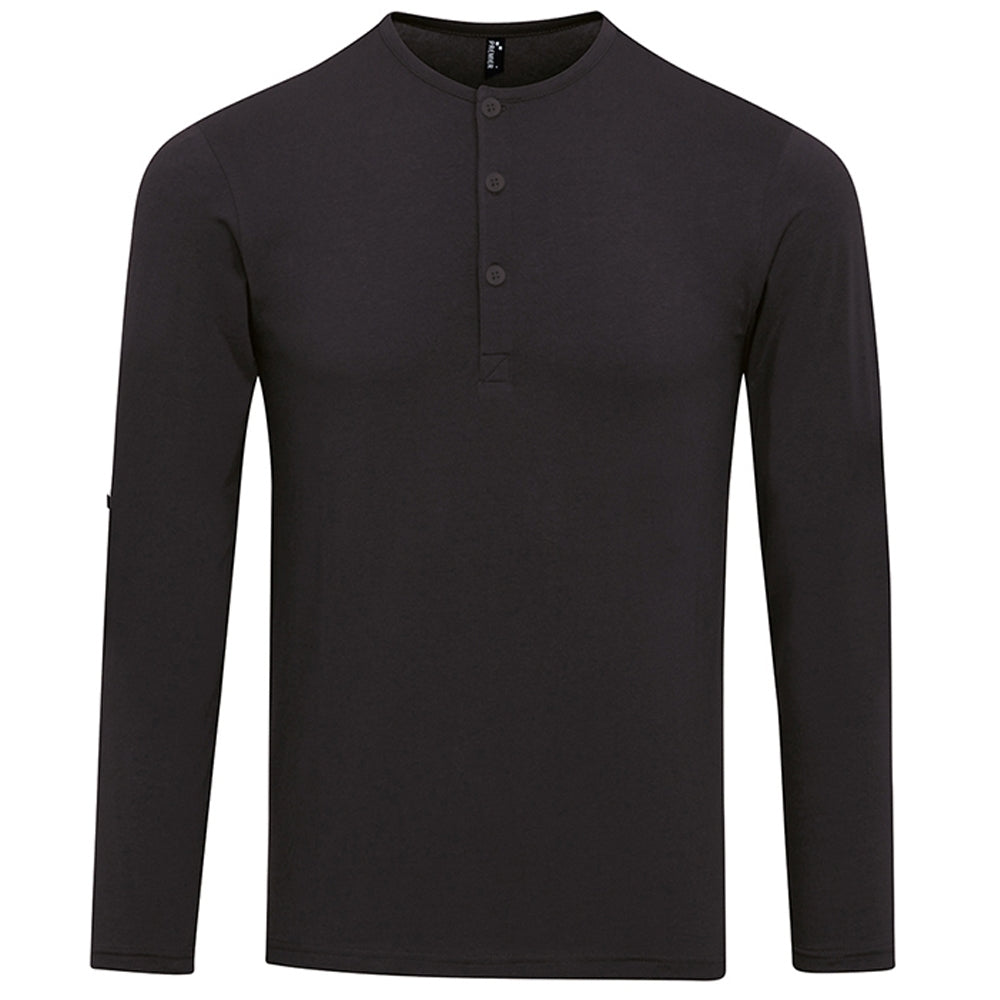 Premier Mens Long John Roll Up Long Sleeve Casual T Shirt