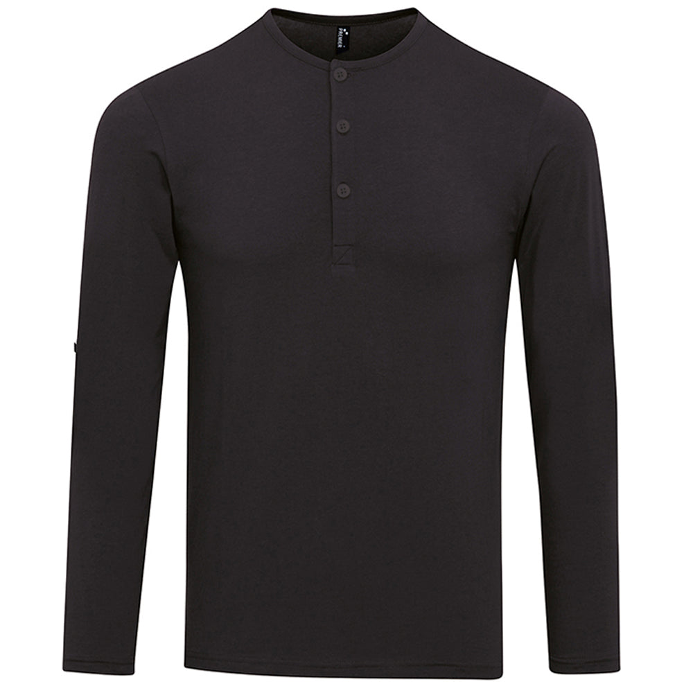 Premier Mens Long John Roll Up Long Sleeve Casual T Shirt
