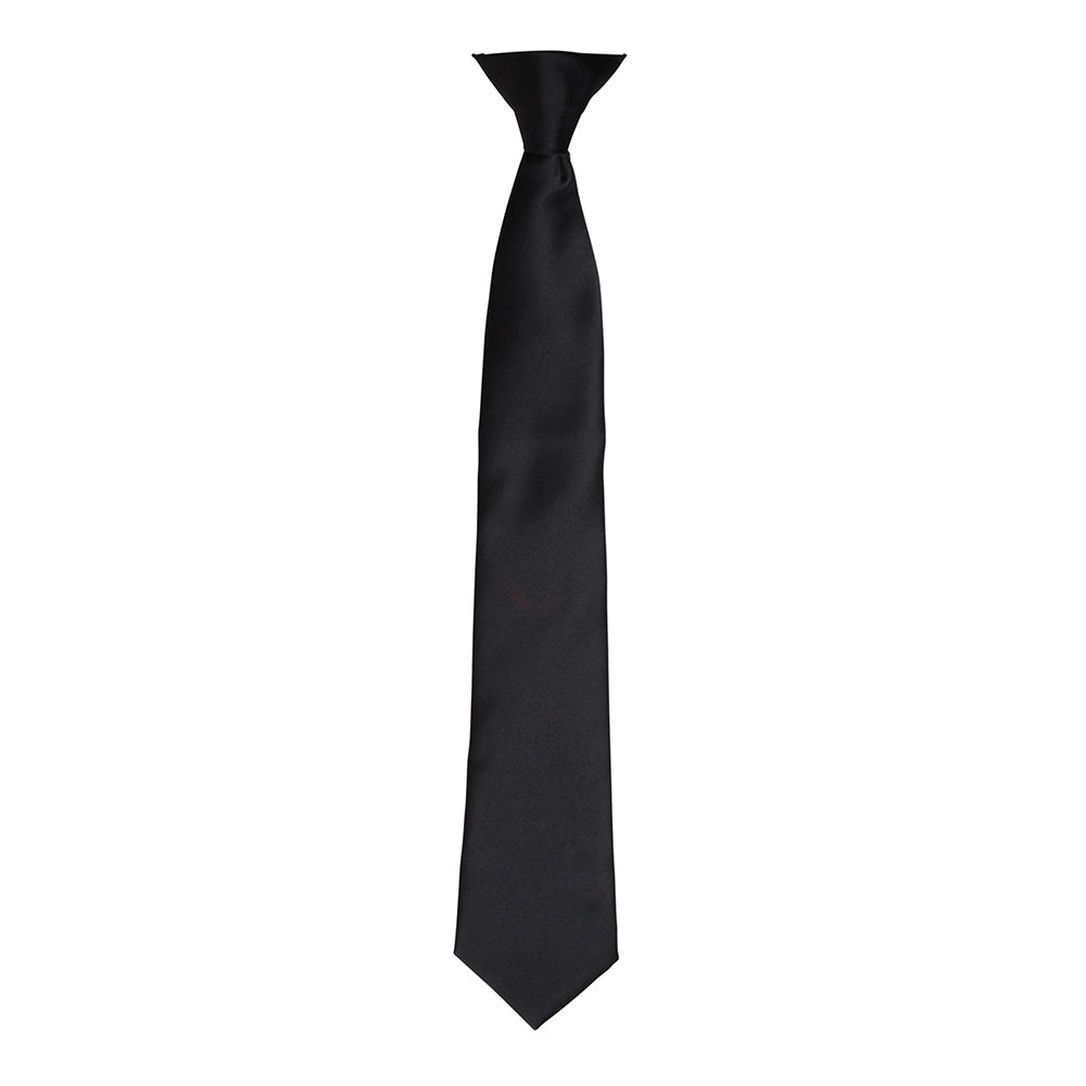 Premier Mens Colours Satin Woven Clip On Easy Wear Work Tie
