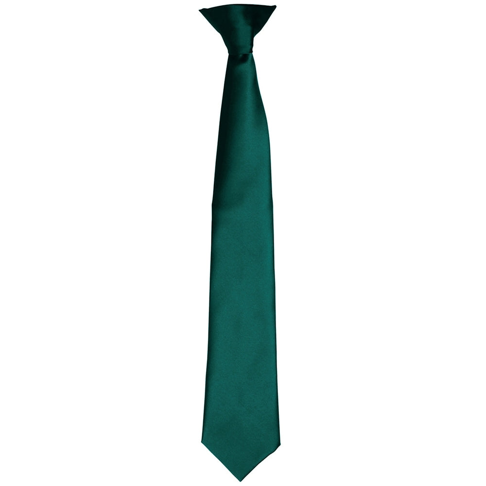 Premier Mens Colours Satin Woven Clip On Easy Wear Work Tie
