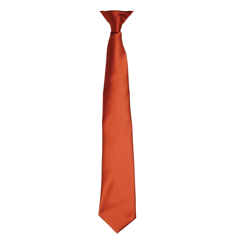 Premier Mens Colours Satin Woven Clip On Easy Wear Work Tie