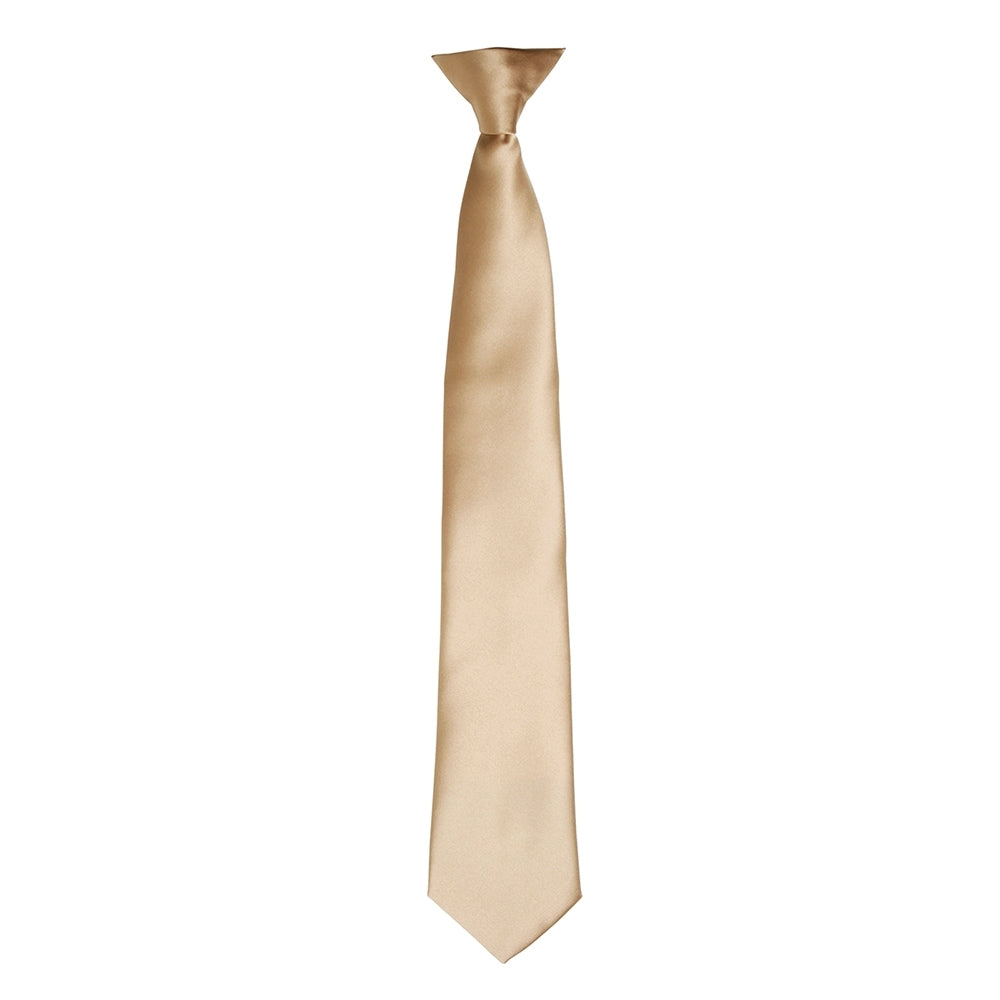 Premier Mens Colours Satin Woven Clip On Easy Wear Work Tie