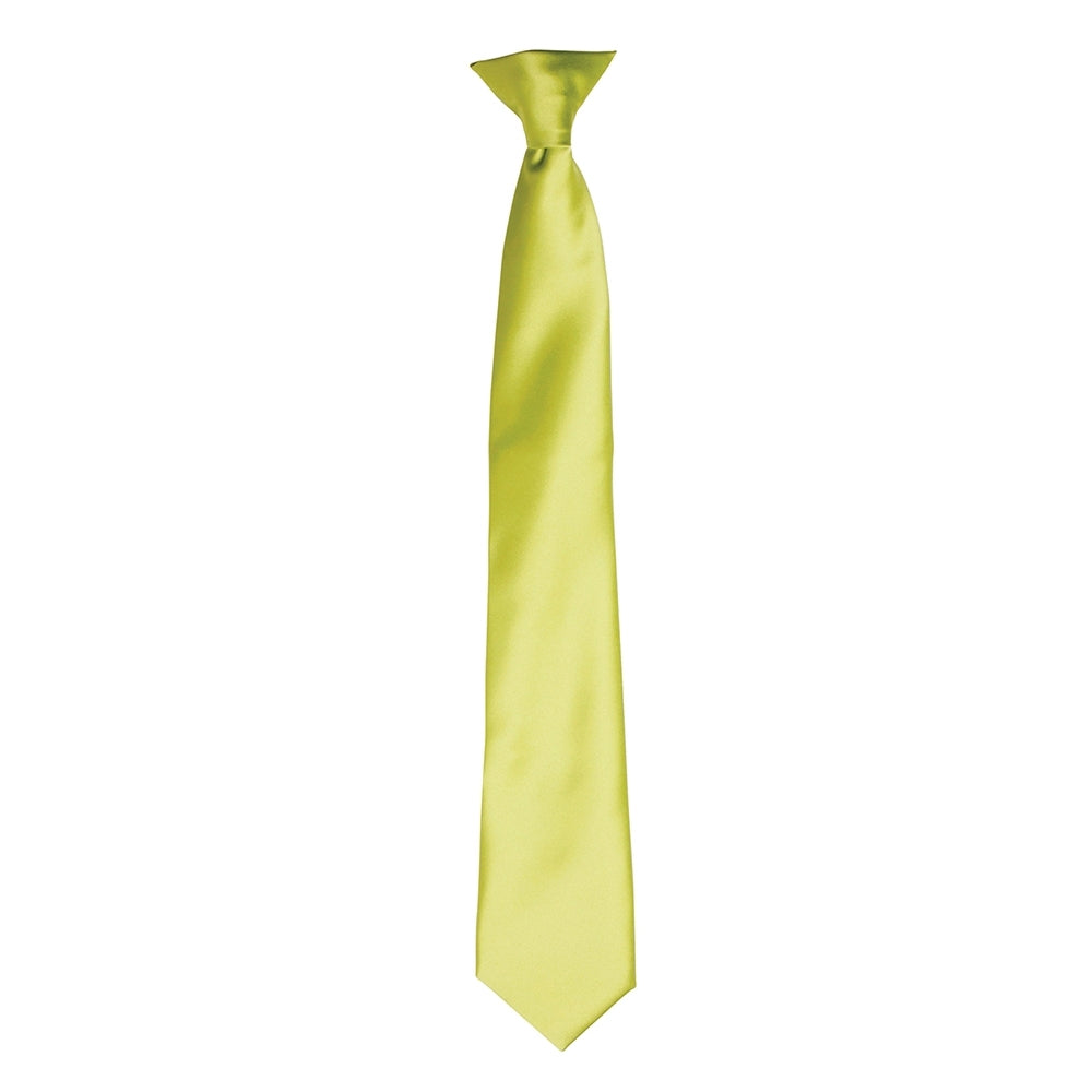 Premier Mens Colours Satin Woven Clip On Easy Wear Work Tie
