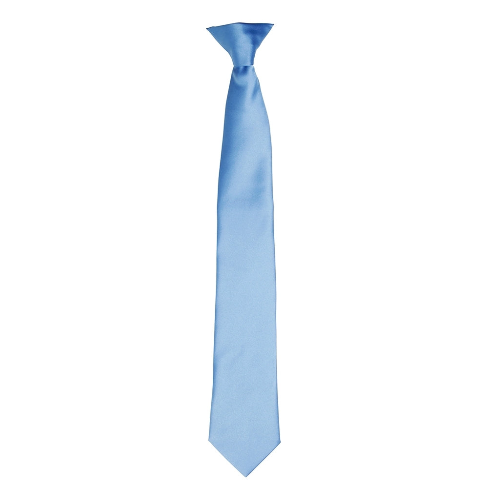 Premier Mens Colours Satin Woven Clip On Easy Wear Work Tie