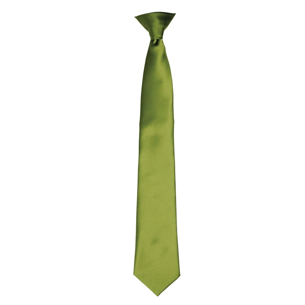 Premier Mens Colours Satin Woven Clip On Easy Wear Work Tie