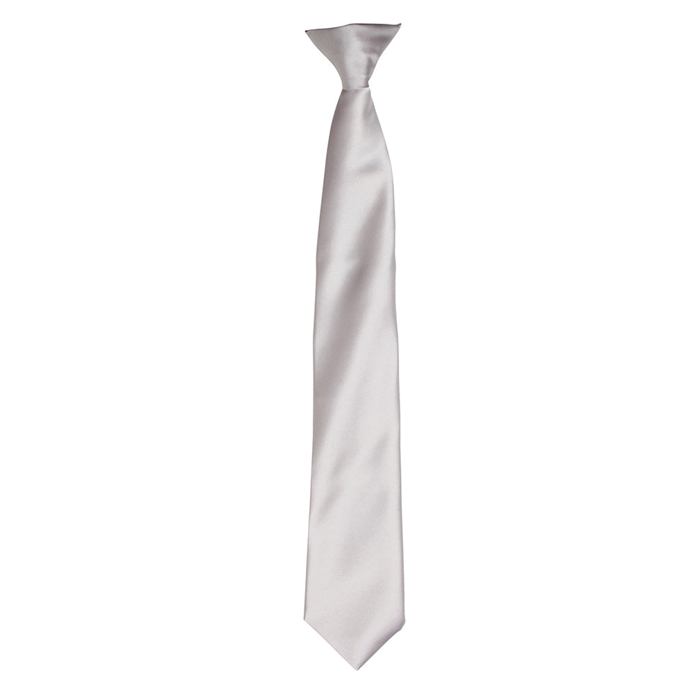 Premier Mens Colours Satin Woven Clip On Easy Wear Work Tie