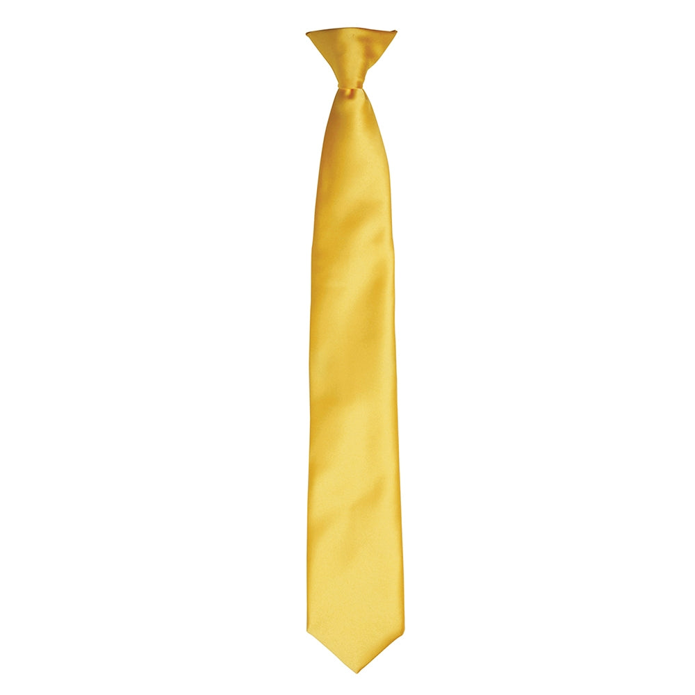 Premier Mens Colours Satin Woven Clip On Easy Wear Work Tie